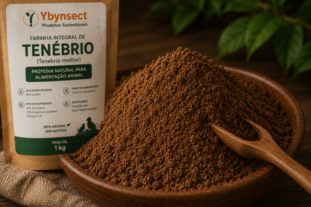 Farinha de Tenebrio molitor da Ybynsect para nutrição animal sustentável