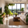 Apartamento com plantas saudáveis e adubo orgânico sem cheiro